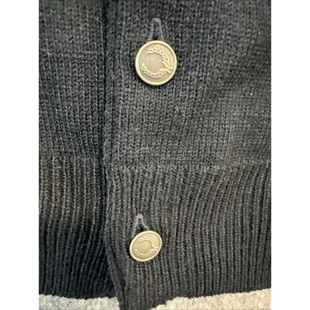 Vintage VF Imagewear Black V-Neck Cardigan Sweater - Made in USA - Men's Size L